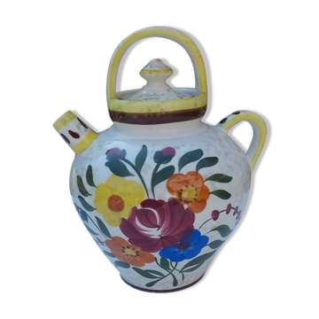 Cruche gargoulette à fleurs