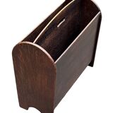 Art Deco Oak Newspaper Rack Magazine Rack 1950s design