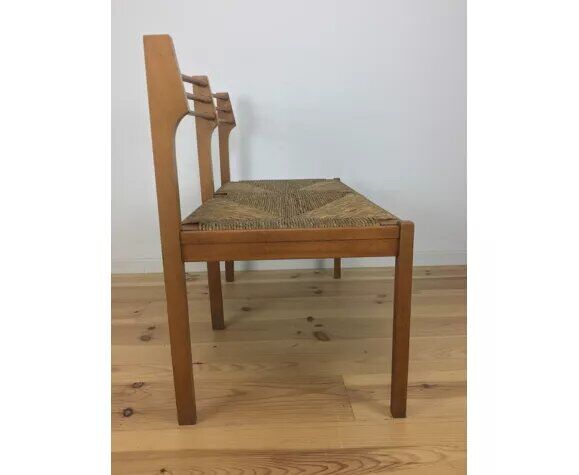 Modernist bench mulched 1950s in wood