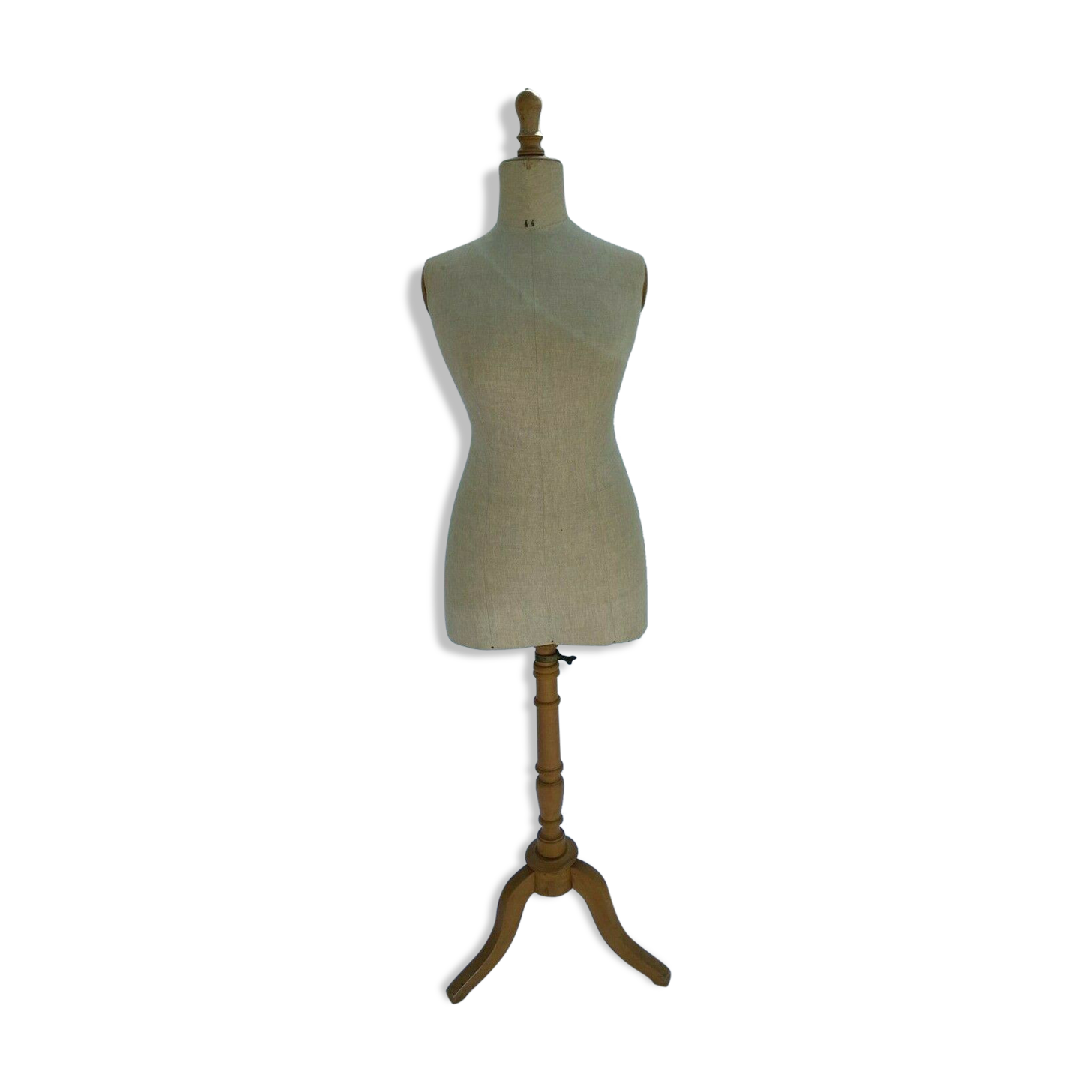 Mannequin of couture 1900 fabric structure wood