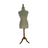 Mannequin of couture 1900 fabric structure wood