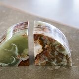 Onyx marble bookends