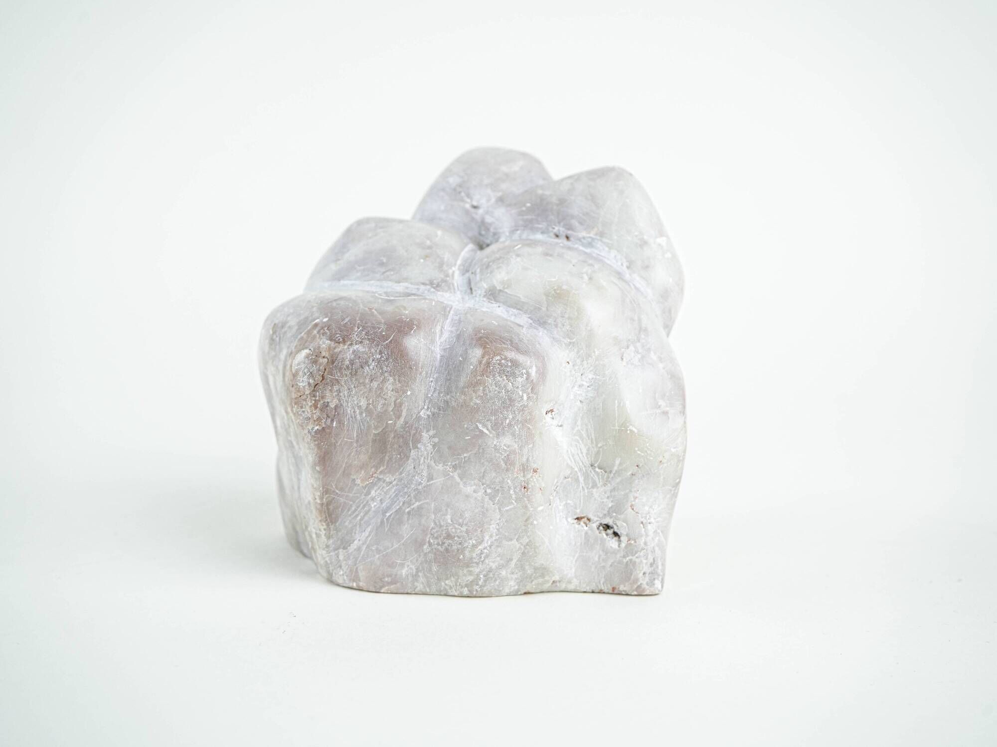 Abstract stone sculpture with organic forms, European studio piece, 1970s