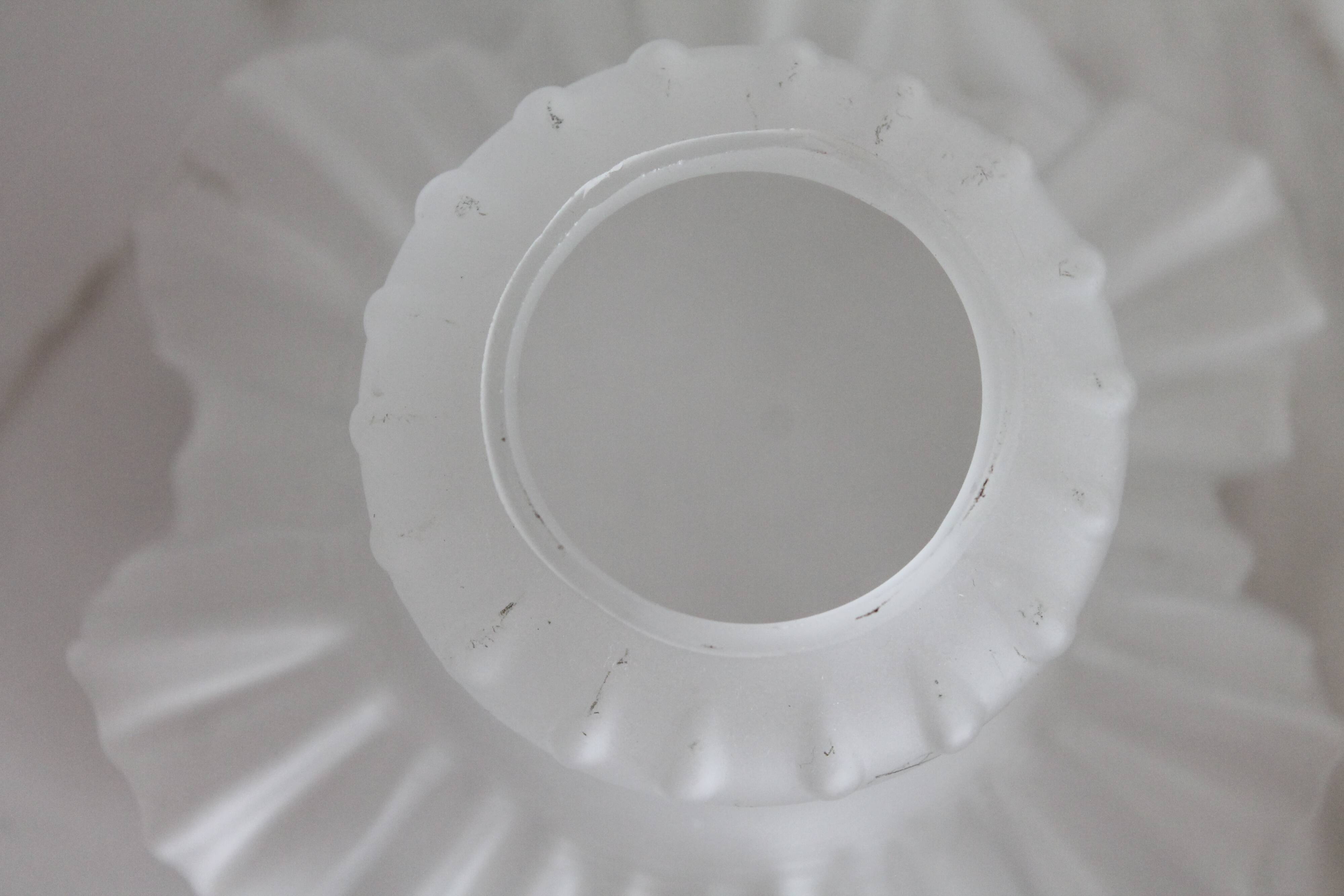 Glass lampshade, tulip; vintage light fixture