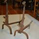Pair of wrought iron chenets