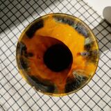 Vase anses orange et vert