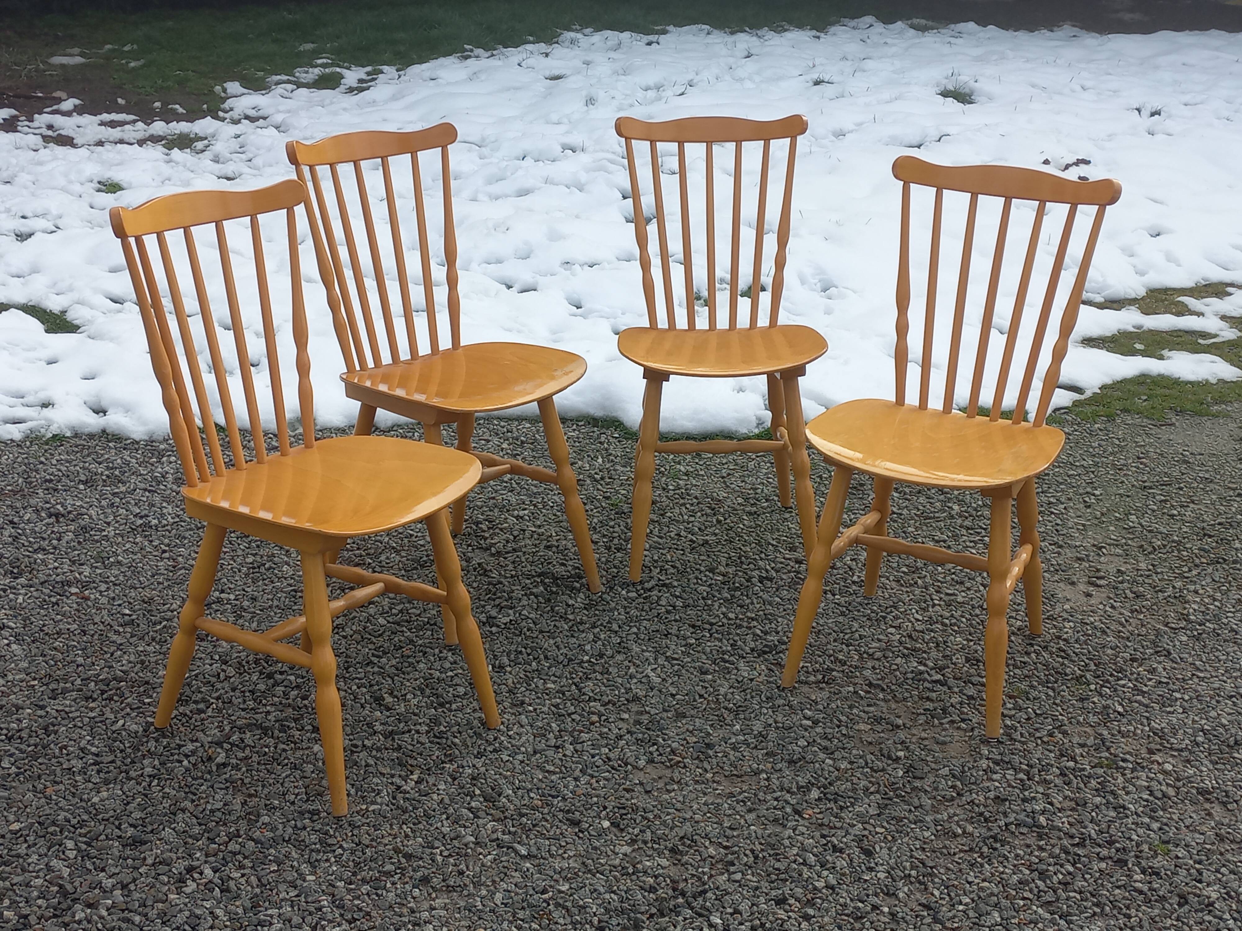 4 Baumann-branded bistro chairs
