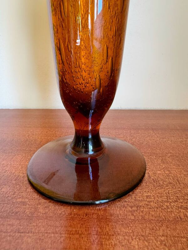 Vase verre bullé Biot ancien