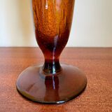 Vase verre bullé Biot ancien