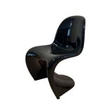 Panton Cantilever Chair in Black Pu by Verner Panton, Germany, 1971