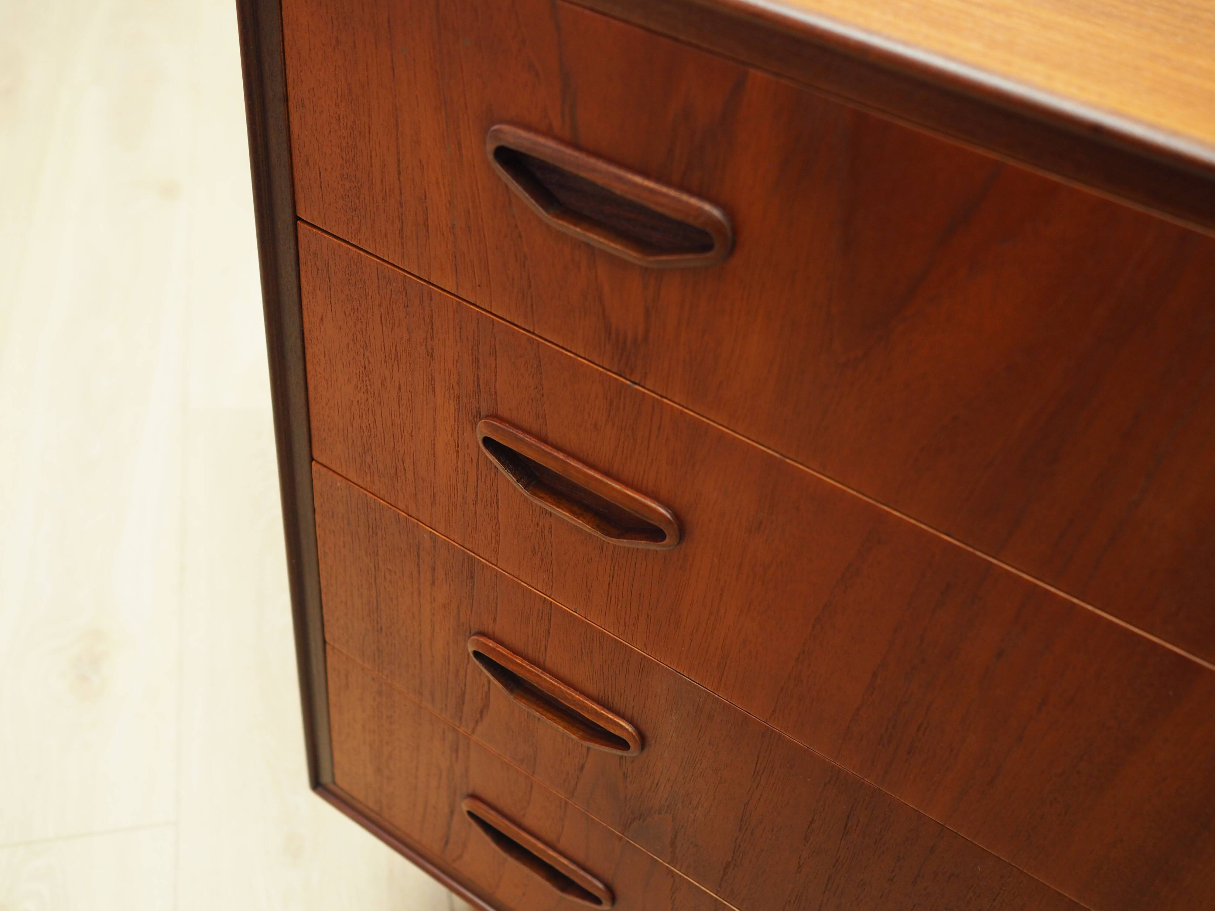 Teak chest of drawers, Danish design, 1970s, production: Denmark