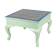 Table basse carrée en bois massif aux pieds galbés