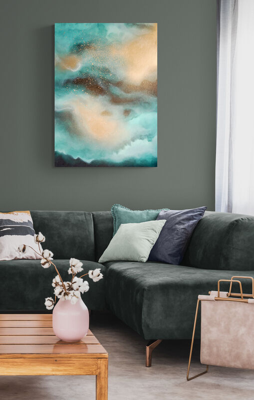 Together In Electric Dreams - Abstract art canvas