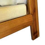 Canapé vintage deux places en pin des années 70 au design minimaliste