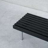 Mid-century slatted wooden bench or coffee table