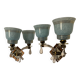 Art Deco mirror glass wall lights