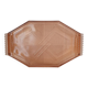 Art Deco Rosaline Style Pink Glass Tray