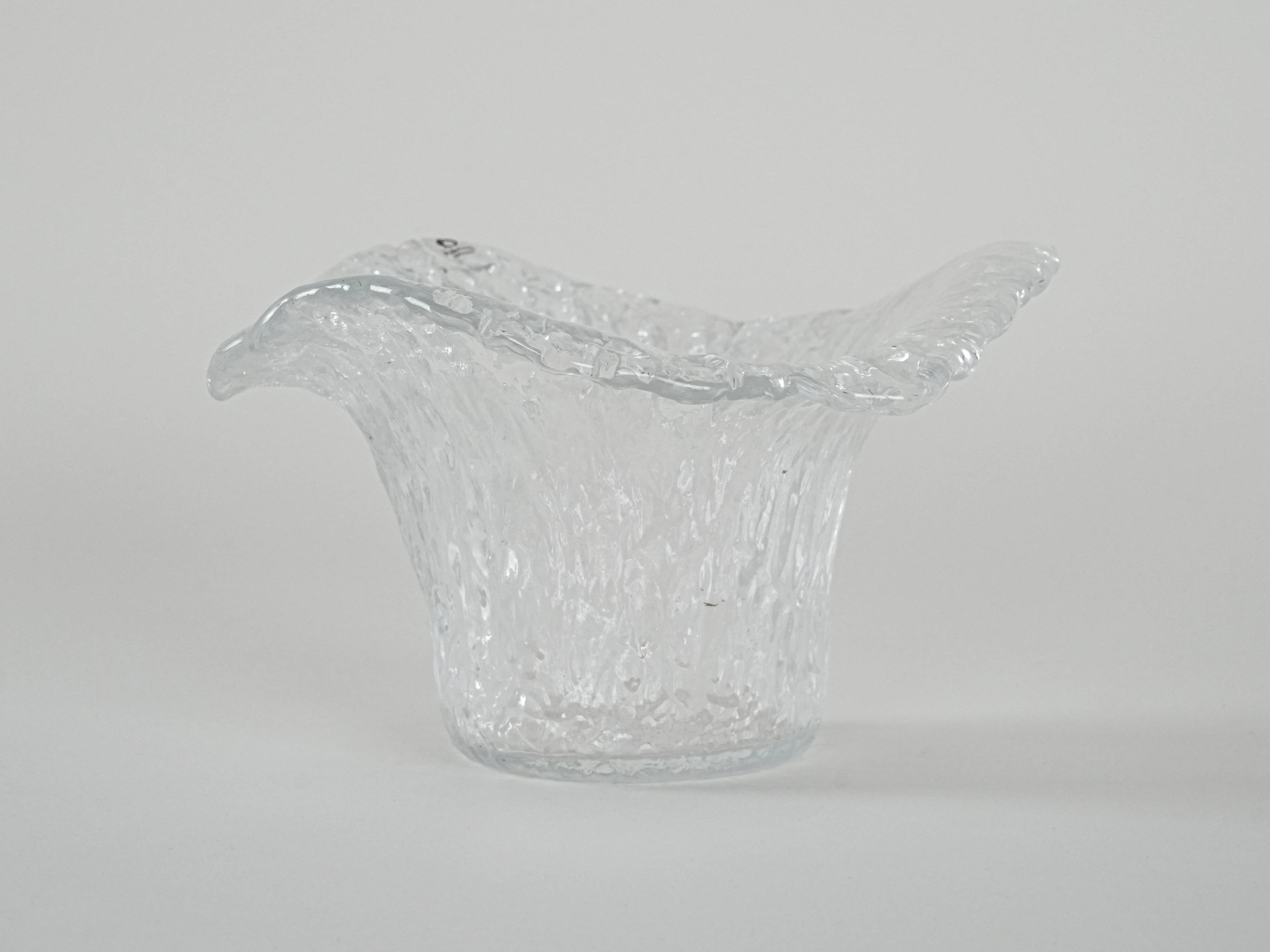 Glass vase, Swedish design, 1960s, manufacturer: Pukeberg