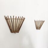 Bamboo wall sconces 1950 s