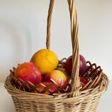 Set of 2 vintage rattan baskets