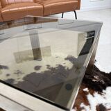Table basse en verre fumé