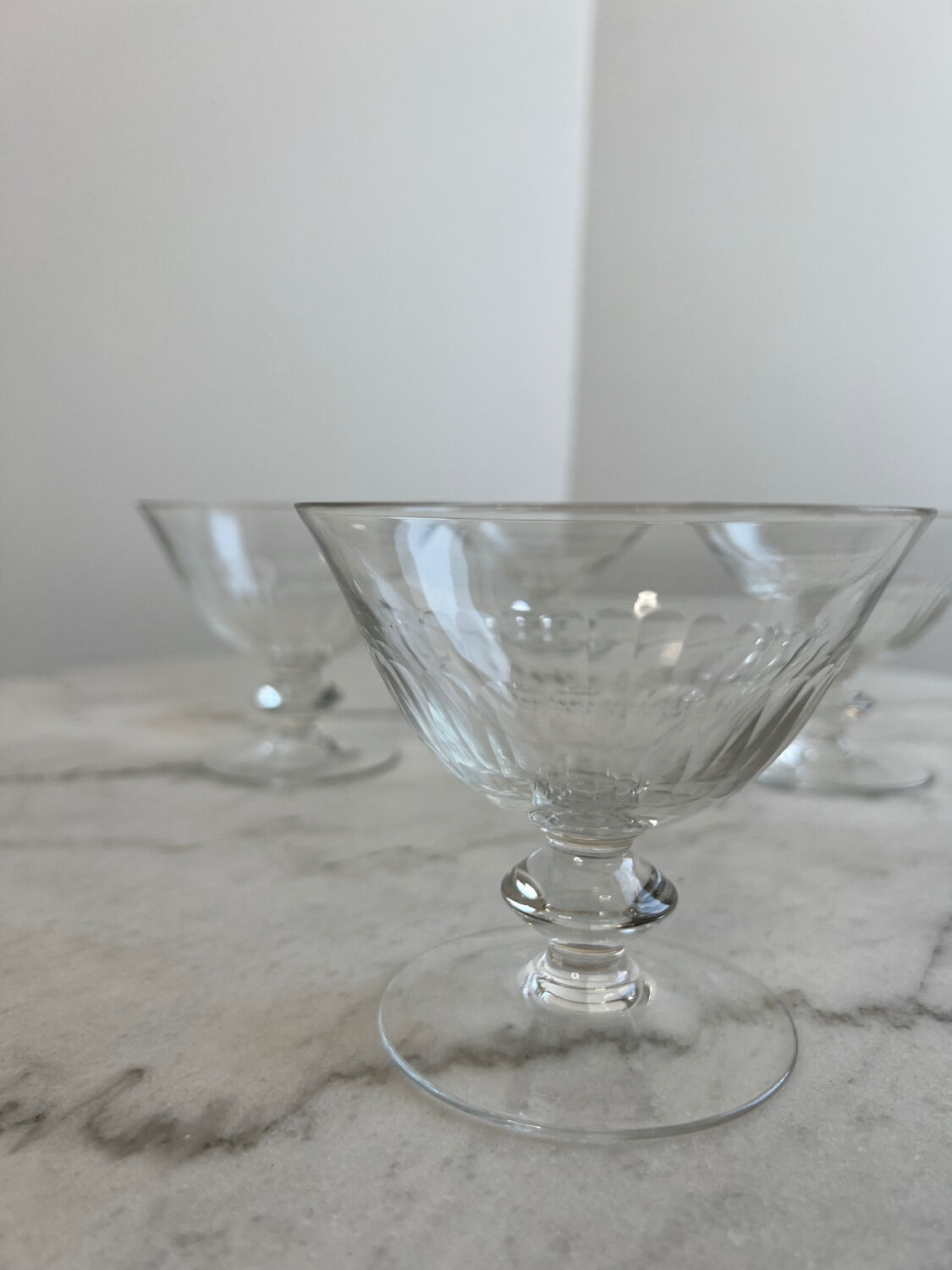 Lot de 4 verres en cristal