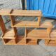 Vintage library and staircase shelf in solid pine - 1980s