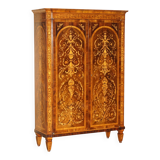 Vintage Regency style Italian marquetry wardrobe