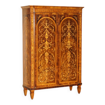 Vintage Regency style Italian marquetry wardrobe