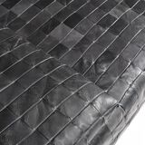 Convertible leather patchwork sofa