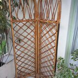 Paravent rotin vintage