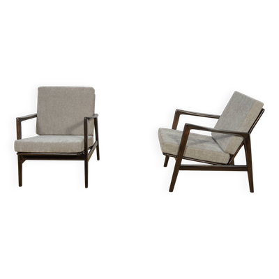 Fauteuils modèle 300-139 de l'usine Swarzędz, Pologne, années 1960, lot de 2