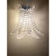 Set of Two Contemporary Italian Transparent “Felci” Murano Glass Wall Sconce