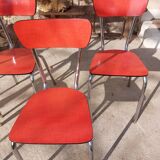 Red formica chairs