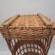 bread basket / handmade umbrella door in honey-coloured wicker