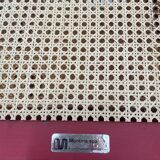 Set of 7 lacquered and caned chairs 1980 MONTINA SPA Italy