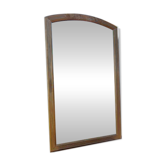 Miroir bois et stuc doré XIXe biseauté