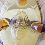 Plat en verre et bois