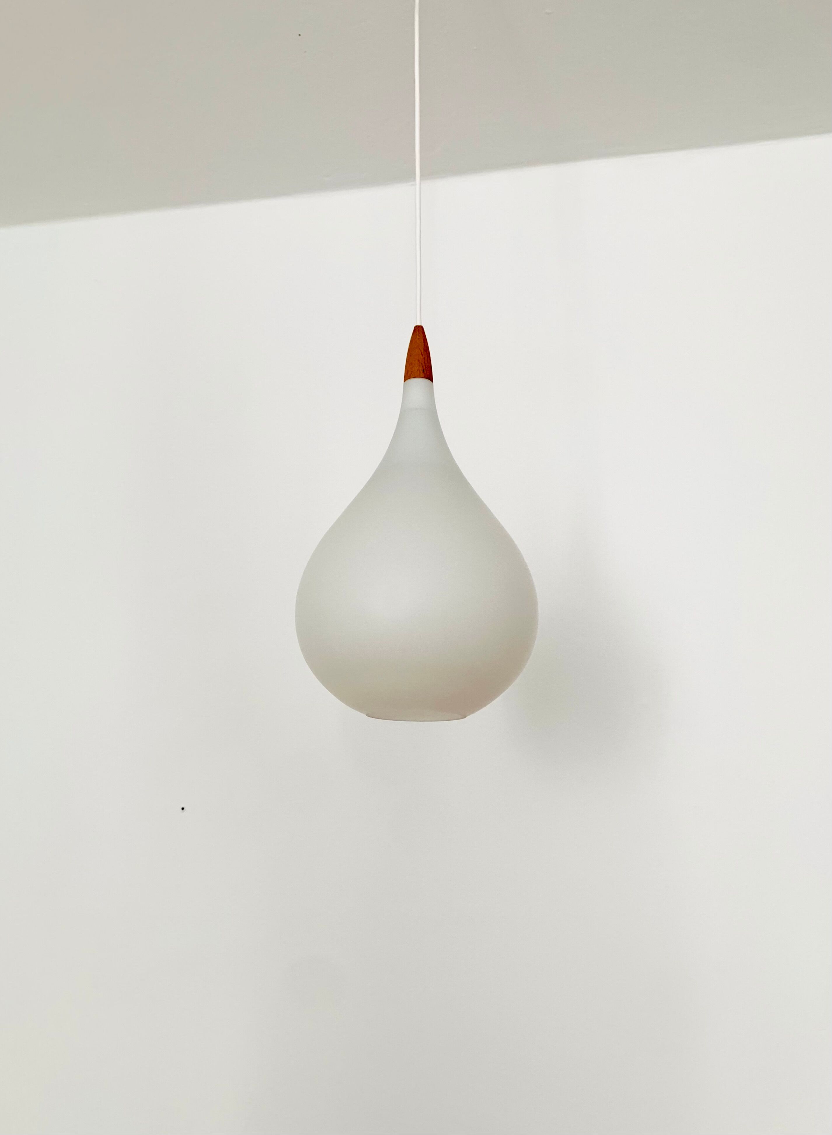 Set of 2 Swedish Opaline Pendant Lamps by Uno and Östen Kristiansson for Lu