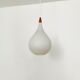 Set of 2 Swedish Opaline Pendant Lamps by Uno and Östen Kristiansson for Lu