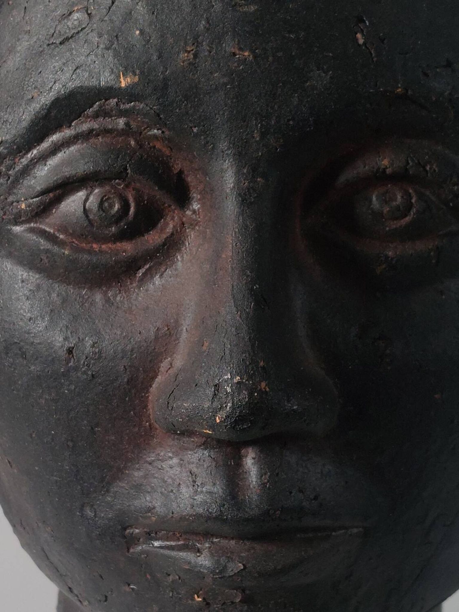 Rare buste en céramique de portrait Wunderkammer