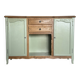 Buffet vintage en bois et vert sauge