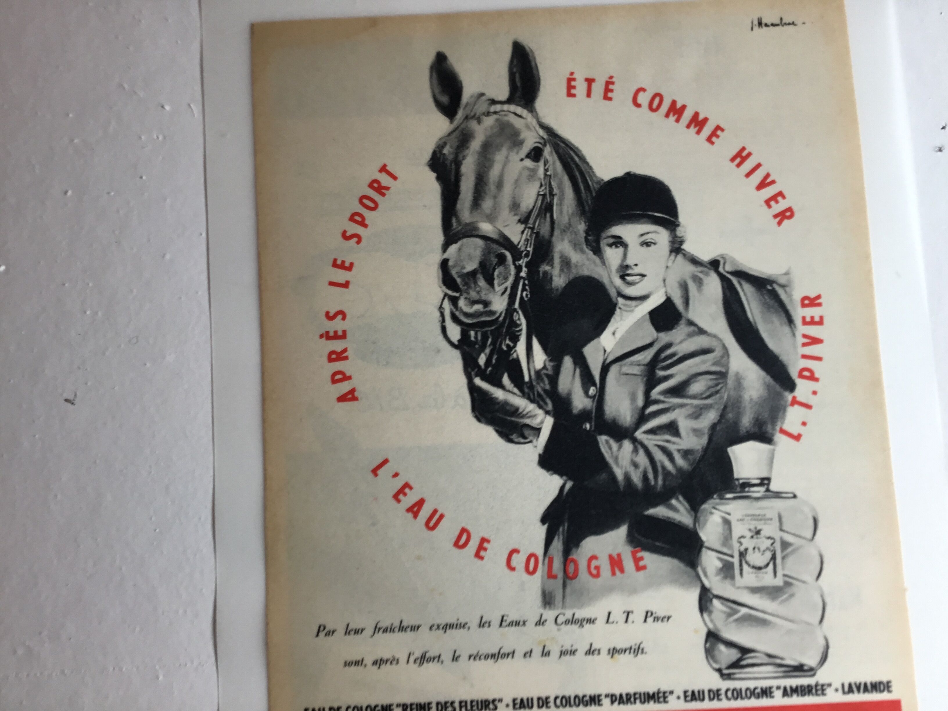 A4 L.T Piver plastic authentic advertising poster