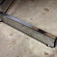 Vintage minimalist dining table chrome teak