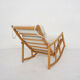 Scandinavian modern birch spindle rocking lounge chair, 1960’s