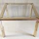 Gold metal and glass coffee table - 70s/80s