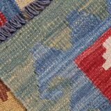 Tissé à la main Afghan Kilim Rug Large Wool Rug 257 x 299 cm