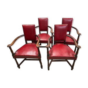 Suite de 4 fauteuils