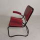 Set of 4 armchairs and a coffee table with tubular structure in Bauhaus style, 1950s.