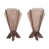 Pair of crystal vases